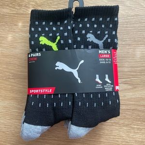 PUMA mens crew socks 6pk